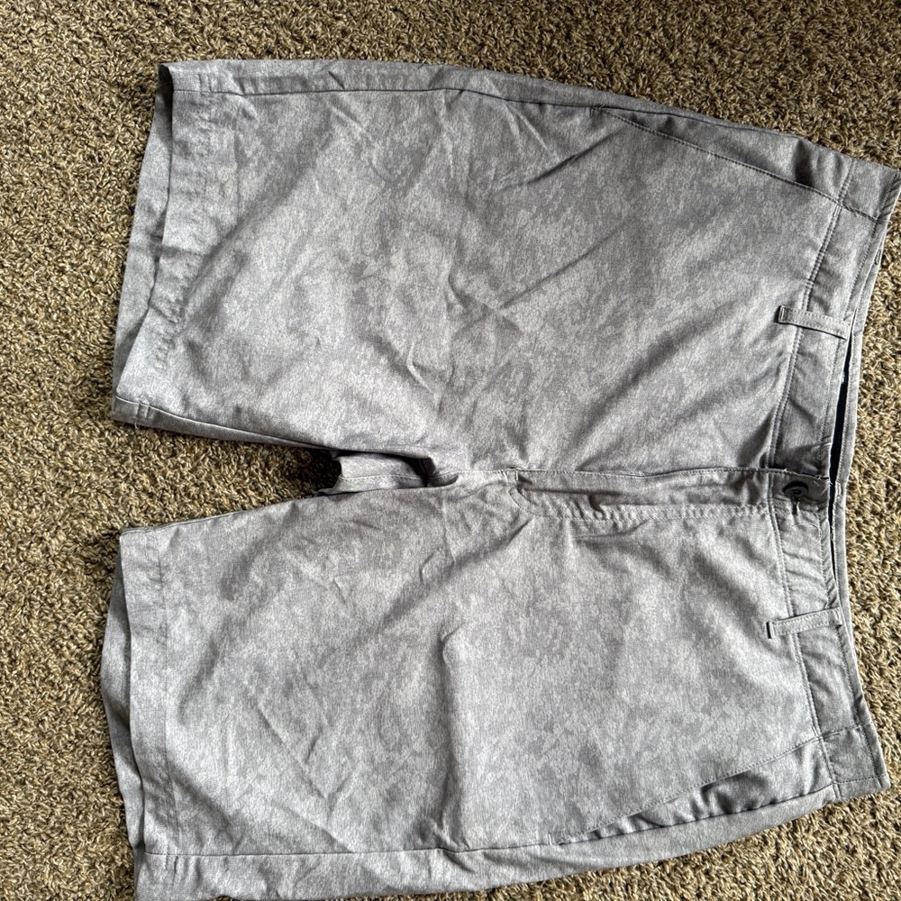Pebble Beach Men's Heather Gray Flat-Front Shorts